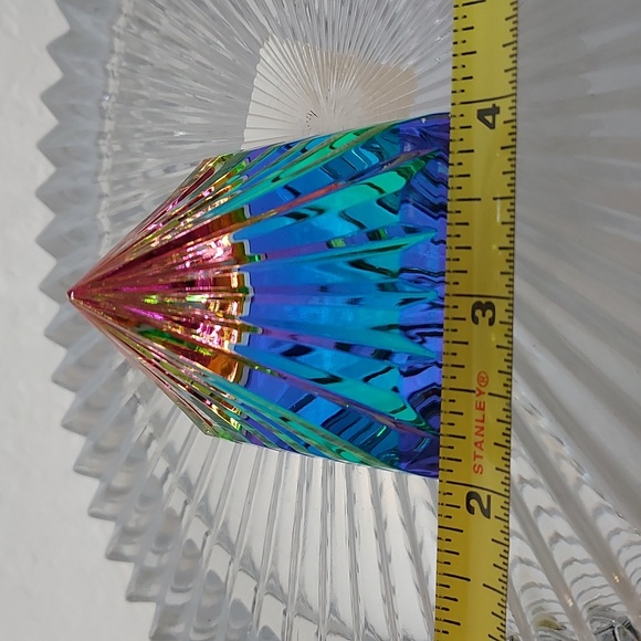 Rainbow Pyramid Austrian Crystal Figurine Paperweight  2-bundle - Picture 3 of 4
